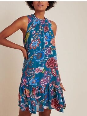 Anthropologie Meadow Rue Natalie Flounced Tunic Dress